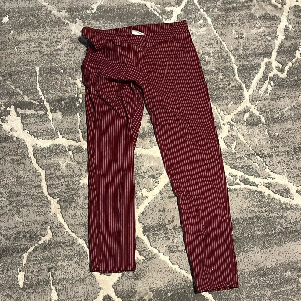 Red Pinstripe Dress Pants - 16